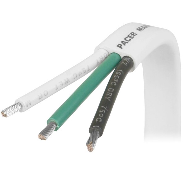Pacer Group Pacer 14/3 AWG Triplex Cable, Black/Green/White, 100' W14/3-100 - main